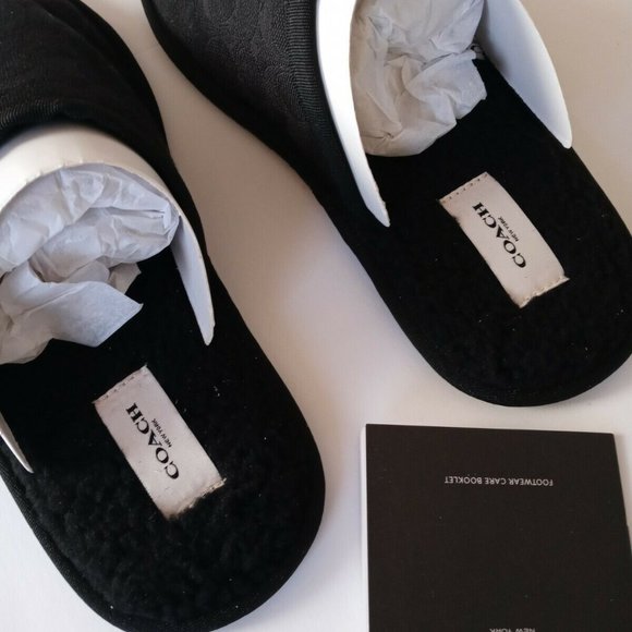 Coach Signature Slippers Men's Black - Picture 2 of 3